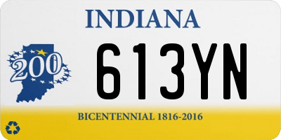 IN license plate 613YN