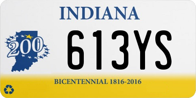 IN license plate 613YS