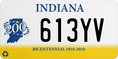 IN license plate 613YV