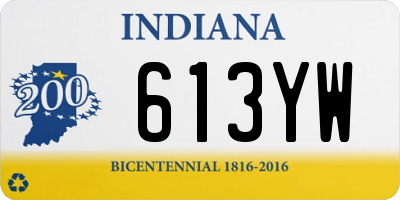 IN license plate 613YW