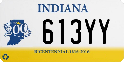 IN license plate 613YY