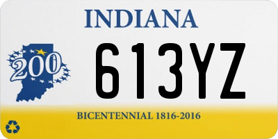 IN license plate 613YZ