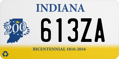 IN license plate 613ZA