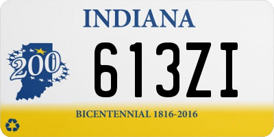 IN license plate 613ZI