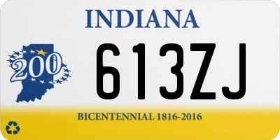 IN license plate 613ZJ