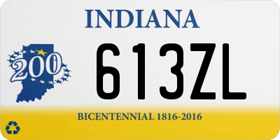 IN license plate 613ZL