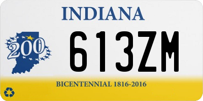 IN license plate 613ZM