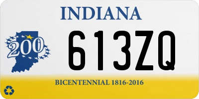 IN license plate 613ZQ