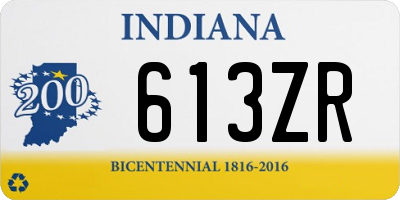 IN license plate 613ZR