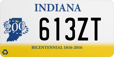 IN license plate 613ZT