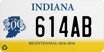 IN license plate 614AB