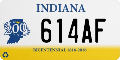 IN license plate 614AF