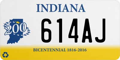 IN license plate 614AJ
