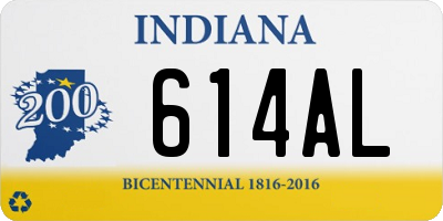 IN license plate 614AL