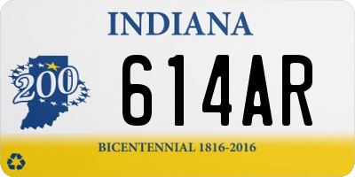 IN license plate 614AR