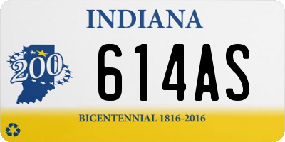 IN license plate 614AS