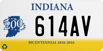 IN license plate 614AV