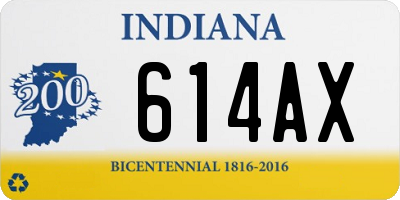 IN license plate 614AX