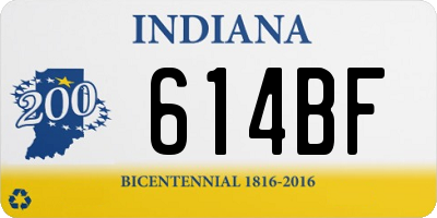 IN license plate 614BF