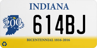 IN license plate 614BJ