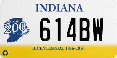 IN license plate 614BW