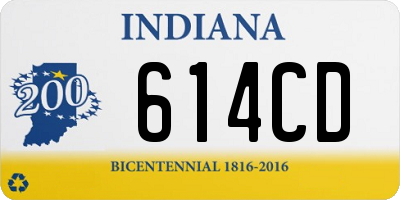 IN license plate 614CD