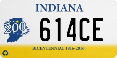 IN license plate 614CE