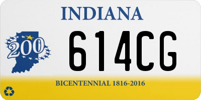 IN license plate 614CG