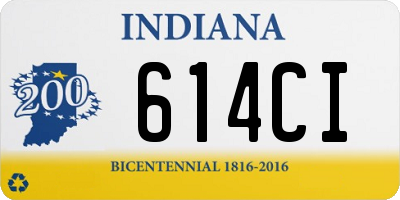 IN license plate 614CI