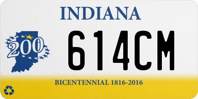 IN license plate 614CM