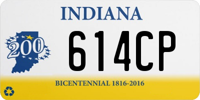 IN license plate 614CP