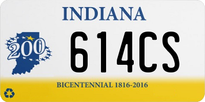 IN license plate 614CS