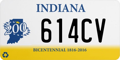 IN license plate 614CV