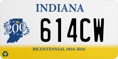 IN license plate 614CW