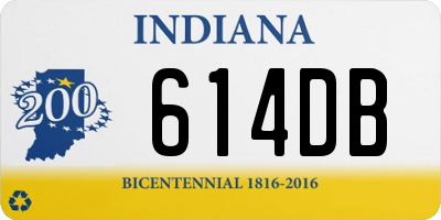 IN license plate 614DB