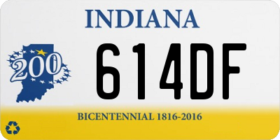 IN license plate 614DF