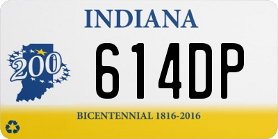 IN license plate 614DP