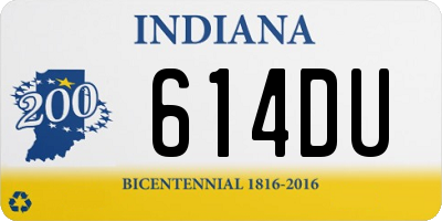 IN license plate 614DU