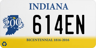 IN license plate 614EN