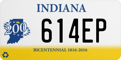 IN license plate 614EP