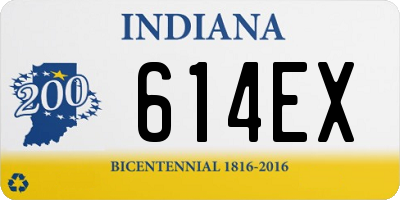 IN license plate 614EX