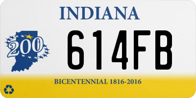 IN license plate 614FB