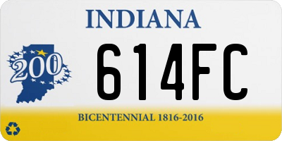 IN license plate 614FC