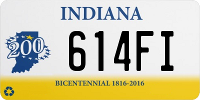 IN license plate 614FI