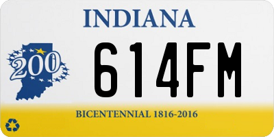 IN license plate 614FM