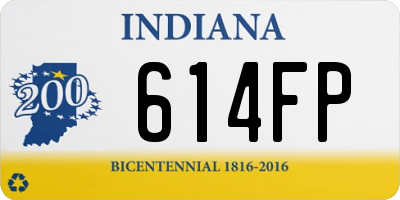 IN license plate 614FP