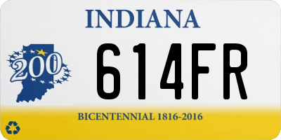 IN license plate 614FR