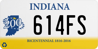 IN license plate 614FS