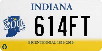 IN license plate 614FT