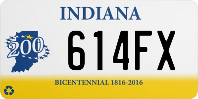 IN license plate 614FX